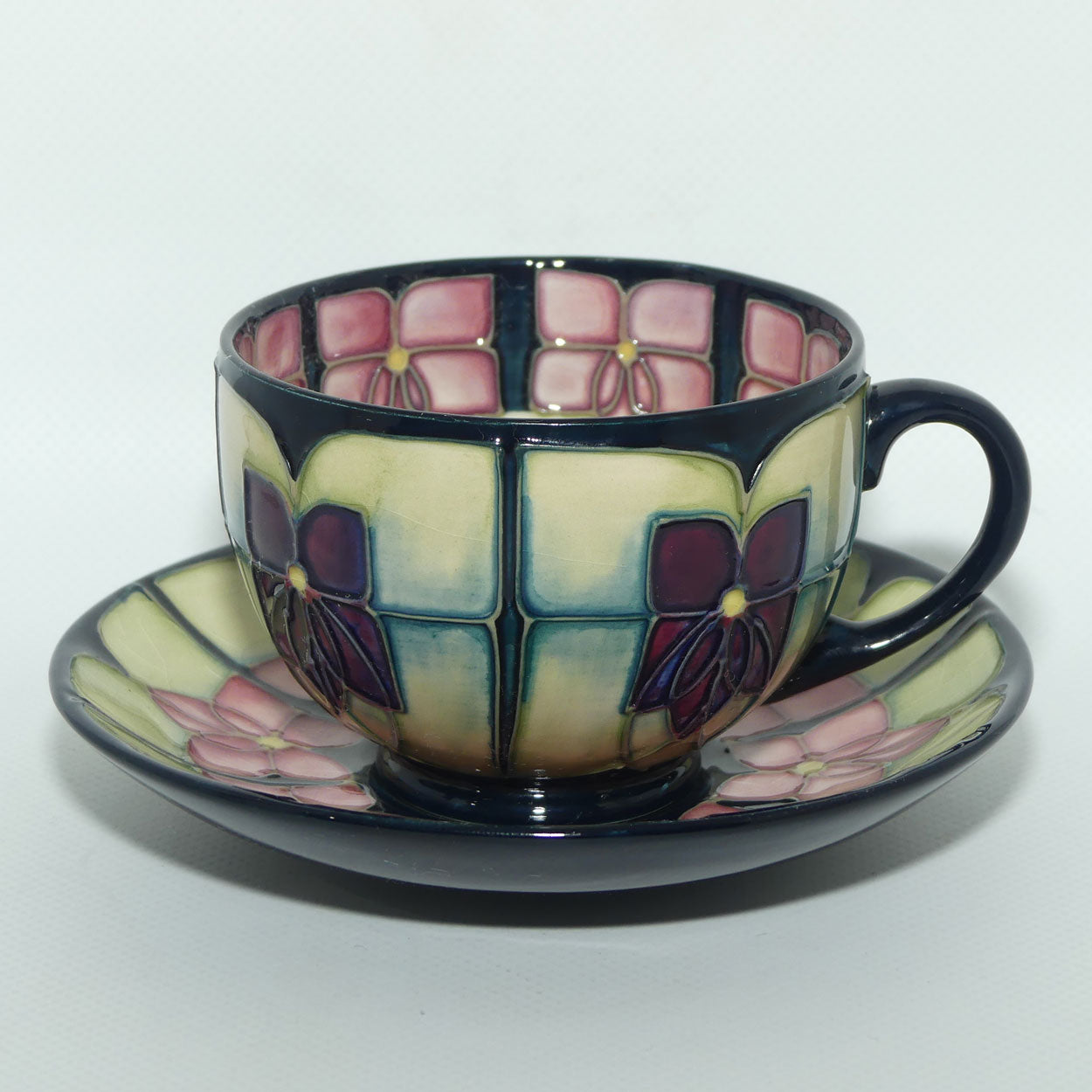 Moorcroft Stylised Violets tea duo | #2 | Sally Tuffin