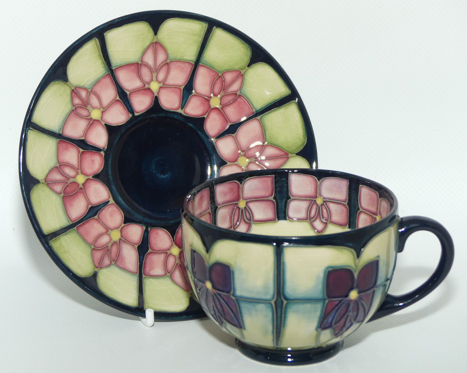 Moorcroft Stylised Violets tea duo | #2 | Sally Tuffin