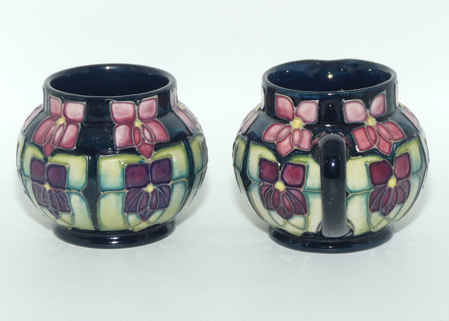 Moorcroft Stylised Violets milk and sugar | Sally Tuffin
