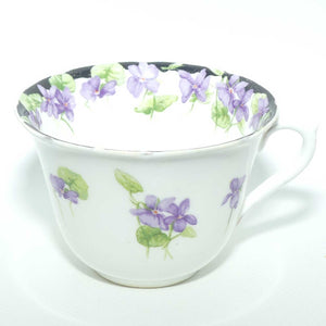 Royal Doulton Violets pattern trio | H3747 | Violets with Black Border