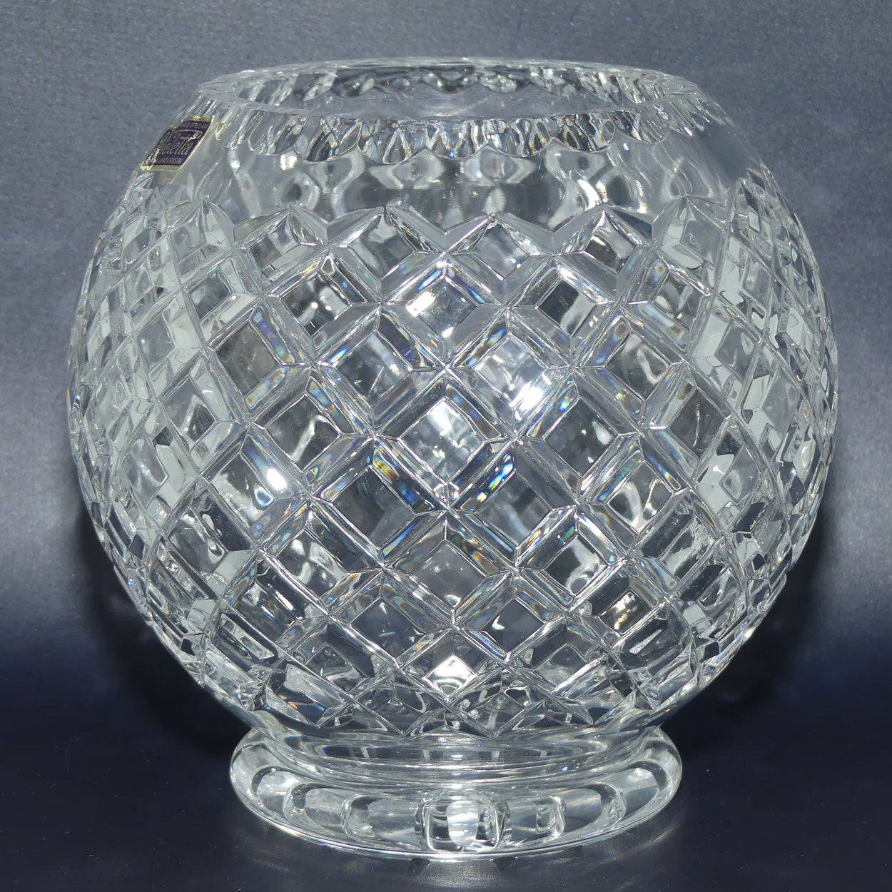 Small Diamond Cut Crystal Witches bowl | Violetta Made in Poland