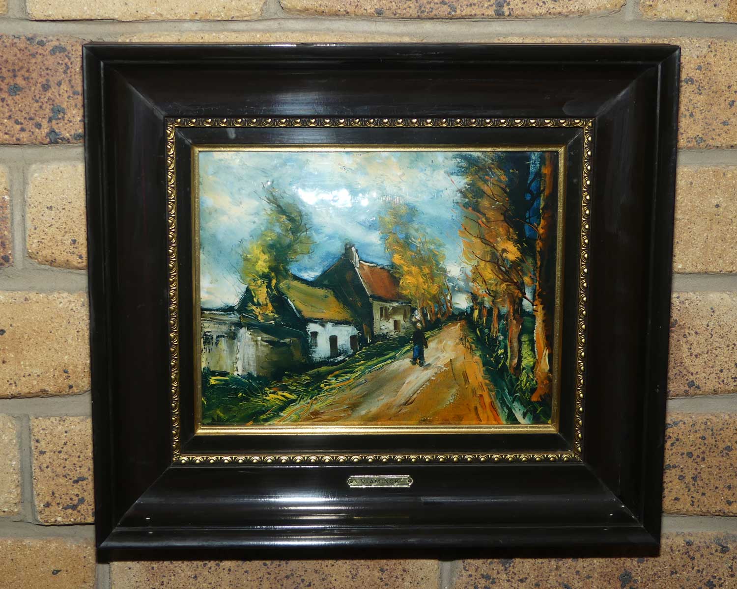 Enamel on Tin | Framed | copy of work by Maurice de Vlaminck