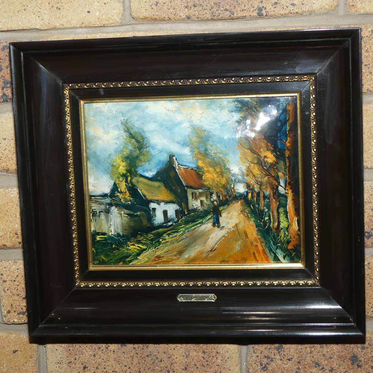 Enamel on Tin | Framed | copy of work by Maurice de Vlaminck