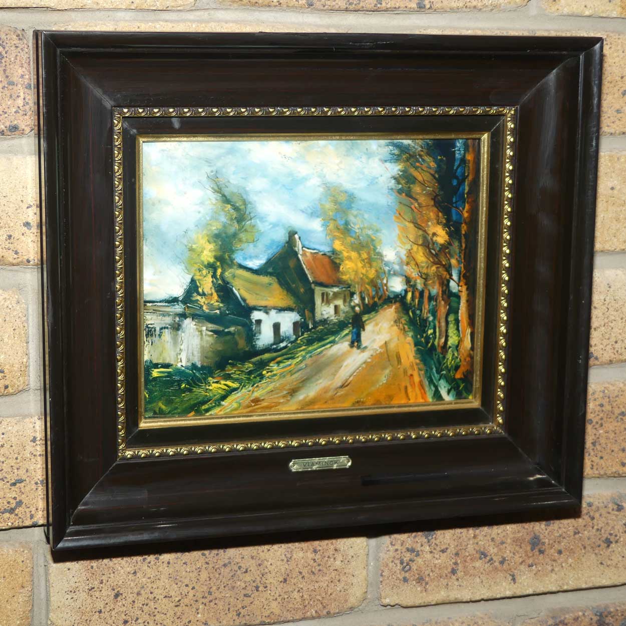 Enamel on Tin | Framed | copy of work by Maurice de Vlaminck