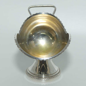 Walker and Hall silver plated sugar scuttle and hod