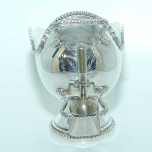 Walker and Hall silver plated sugar scuttle and hod