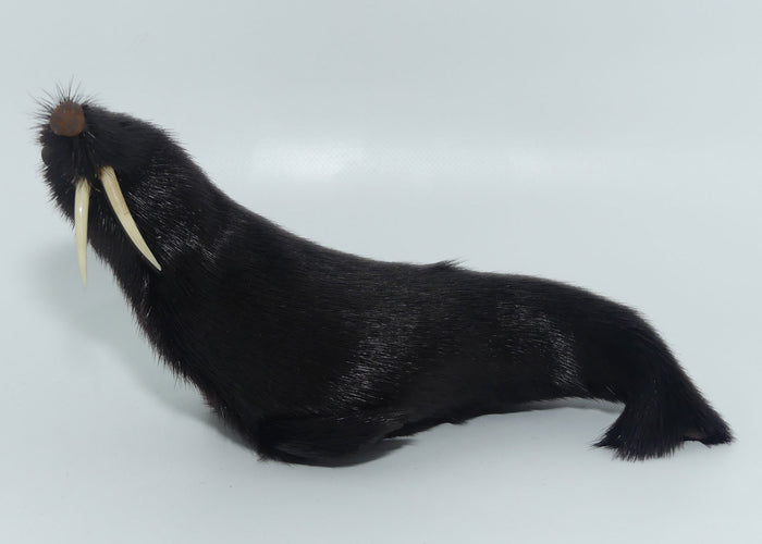 Vintage Inuit Stuffed Toy | Real Fur | Walrus