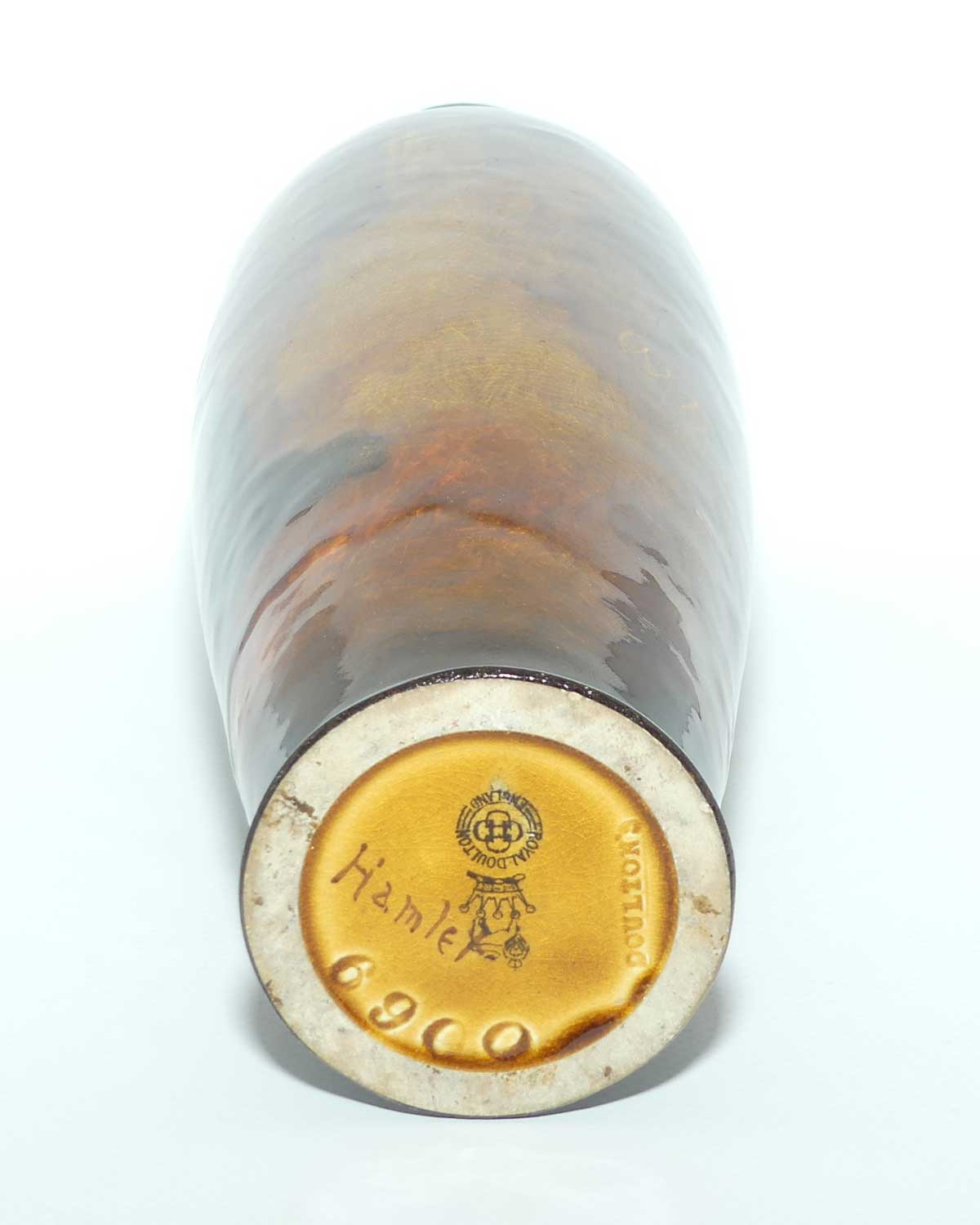 Royal Doulton Holbein glaze hand painted tall vase depicting Hamlet | by W Nunn