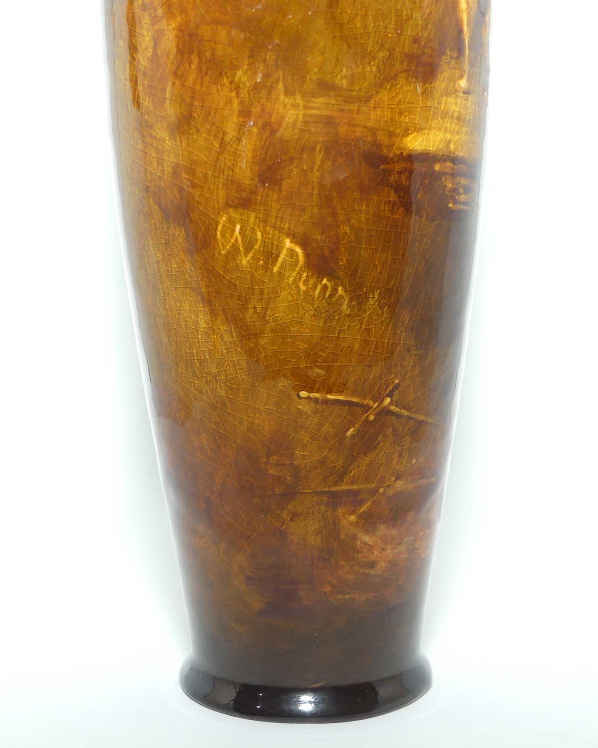 Royal Doulton Holbein glaze hand painted tall vase depicting Hamlet | by W Nunn