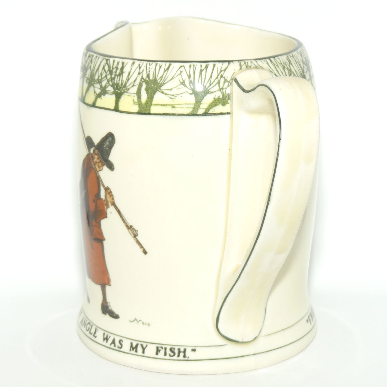 Royal Doulton Isaak Walton Gallant Fishers jug D2312 | Friend. Who is more Welcome to my Dish than to my Angle was my Fish