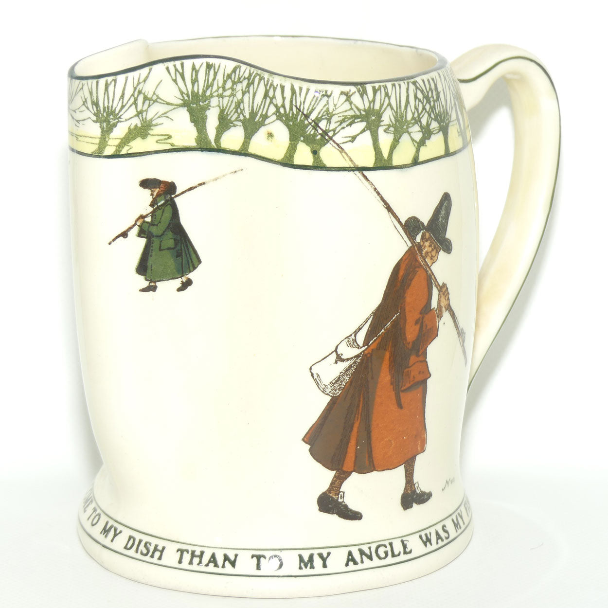 Royal Doulton Isaak Walton Gallant Fishers jug D2312 | Friend. Who is more Welcome to my Dish than to my Angle was my Fish