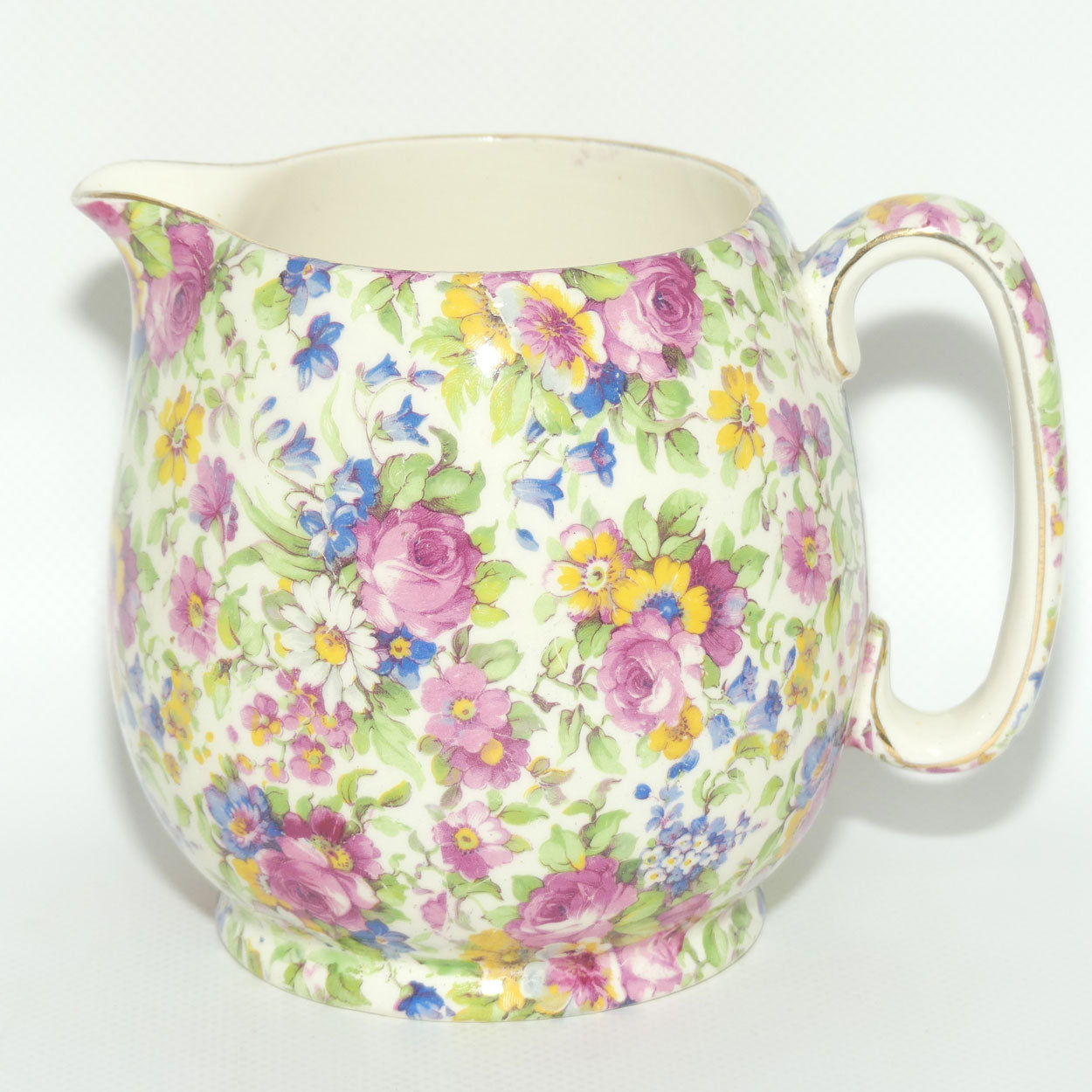 Royal Winton Summertime Chintz GLOBE shape milk jug