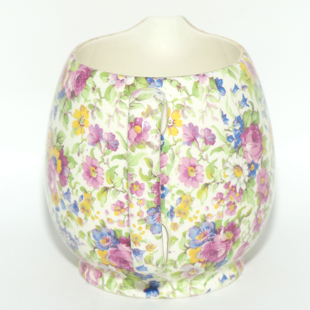 Royal Winton Summertime Chintz GLOBE shape milk jug