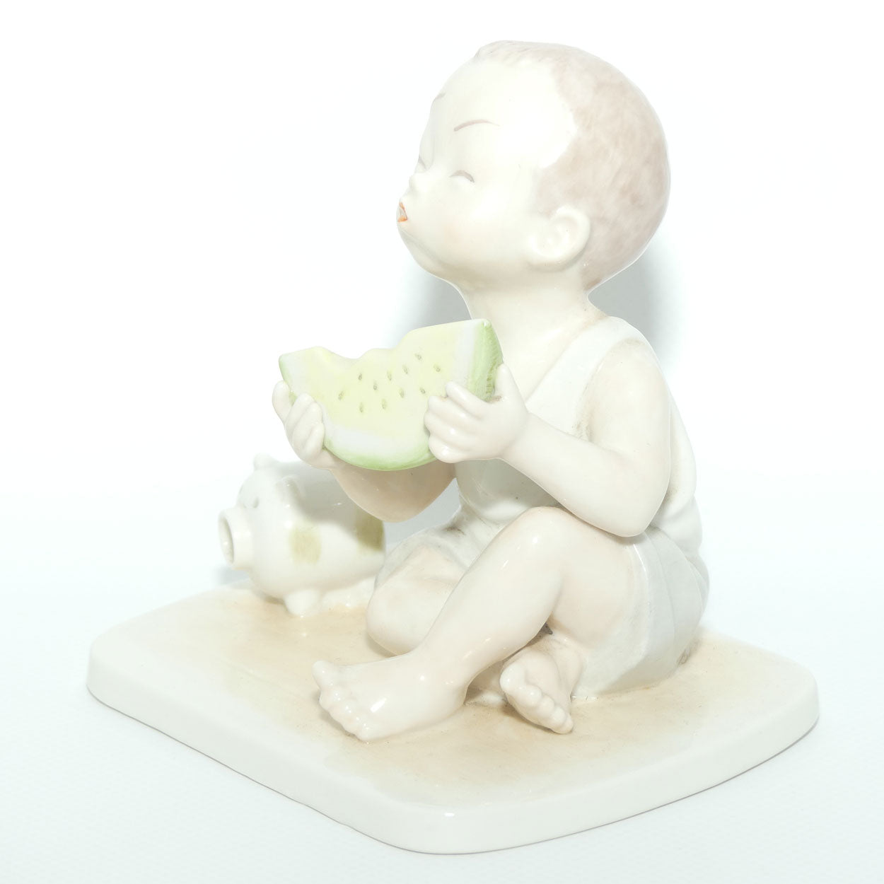 Noritake Pottery Gosaku Kojima Doji Doll series figurine | Boy with Watermelon