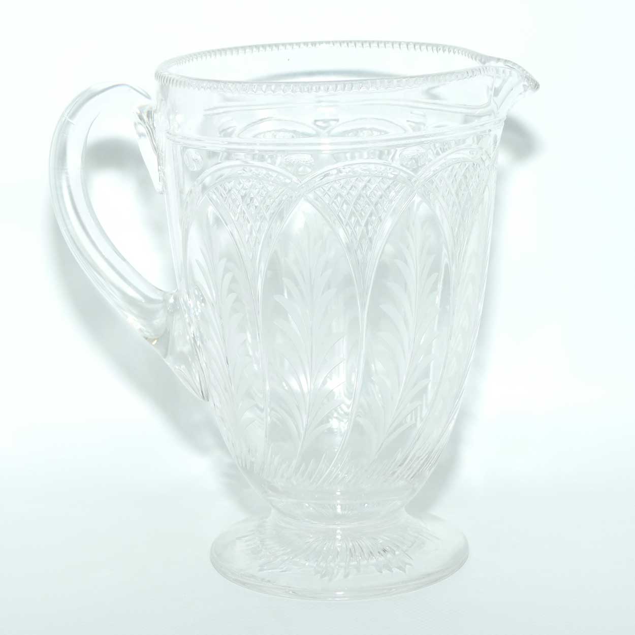 Fine quality Walsh Crystal England water jug and 4 tumblers | Fern pattern