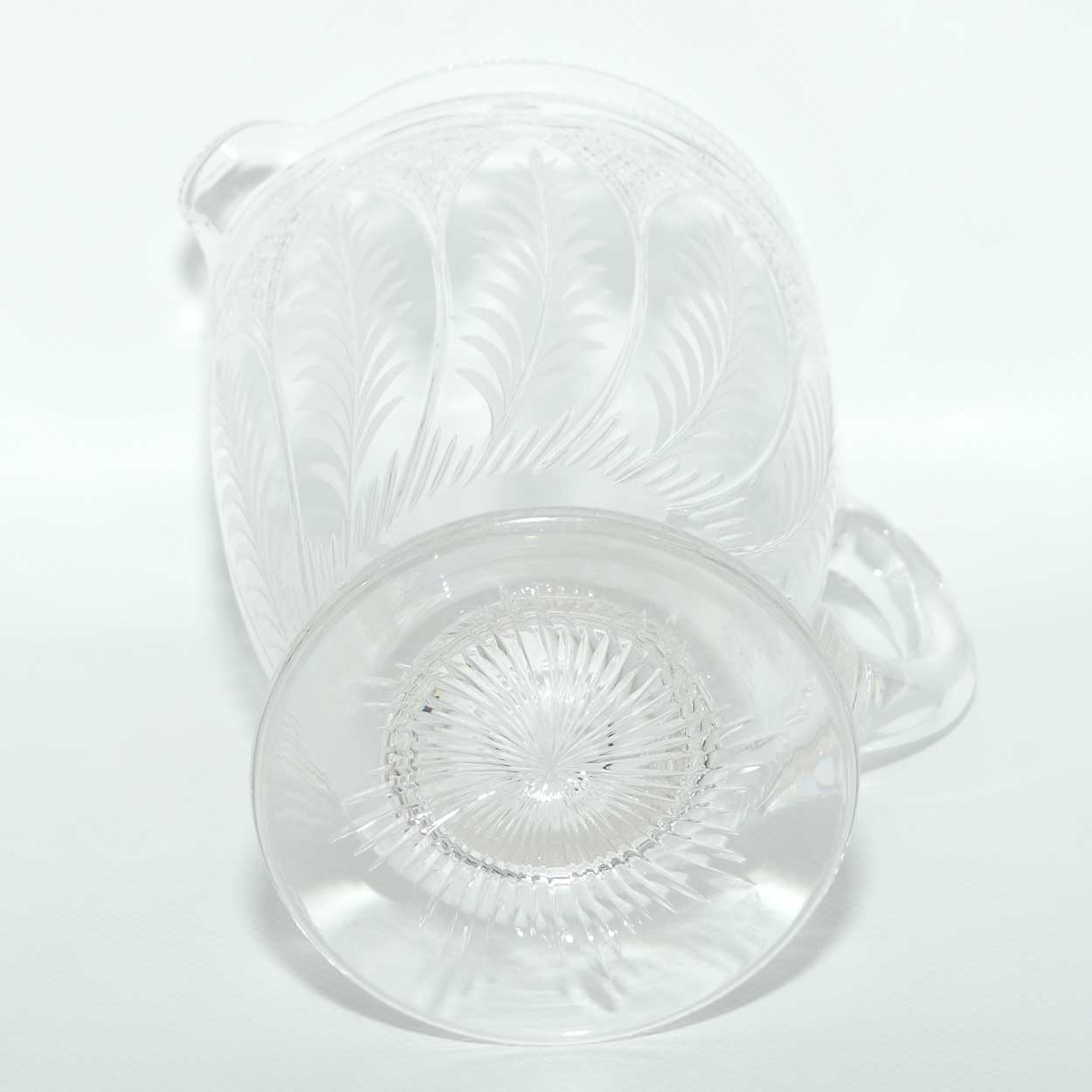 Fine quality Walsh Crystal England water jug and 4 tumblers | Fern pattern