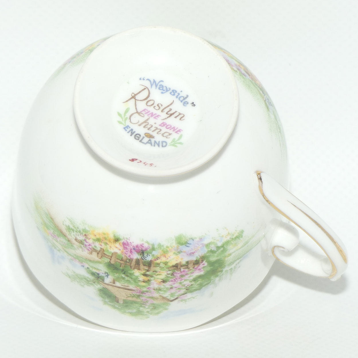 Roslyn Bone China Wayside tea trio