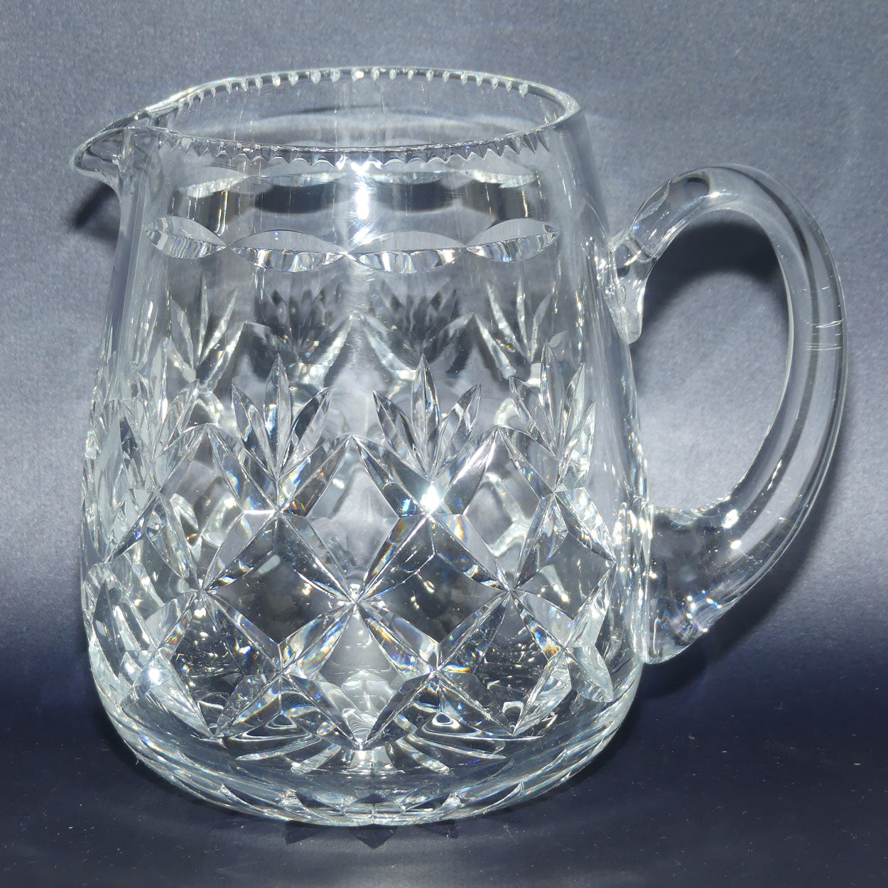 Webb Corbett Crystal | Fancy Diamond Cut Water Jug and 6 Glasses set