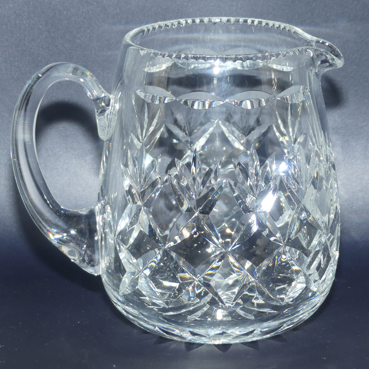 Webb Corbett Crystal | Fancy Diamond Cut Water Jug and 6 Glasses set