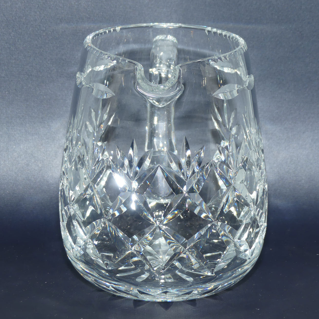 Webb Corbett Crystal | Fancy Diamond Cut Water Jug and 6 Glasses set