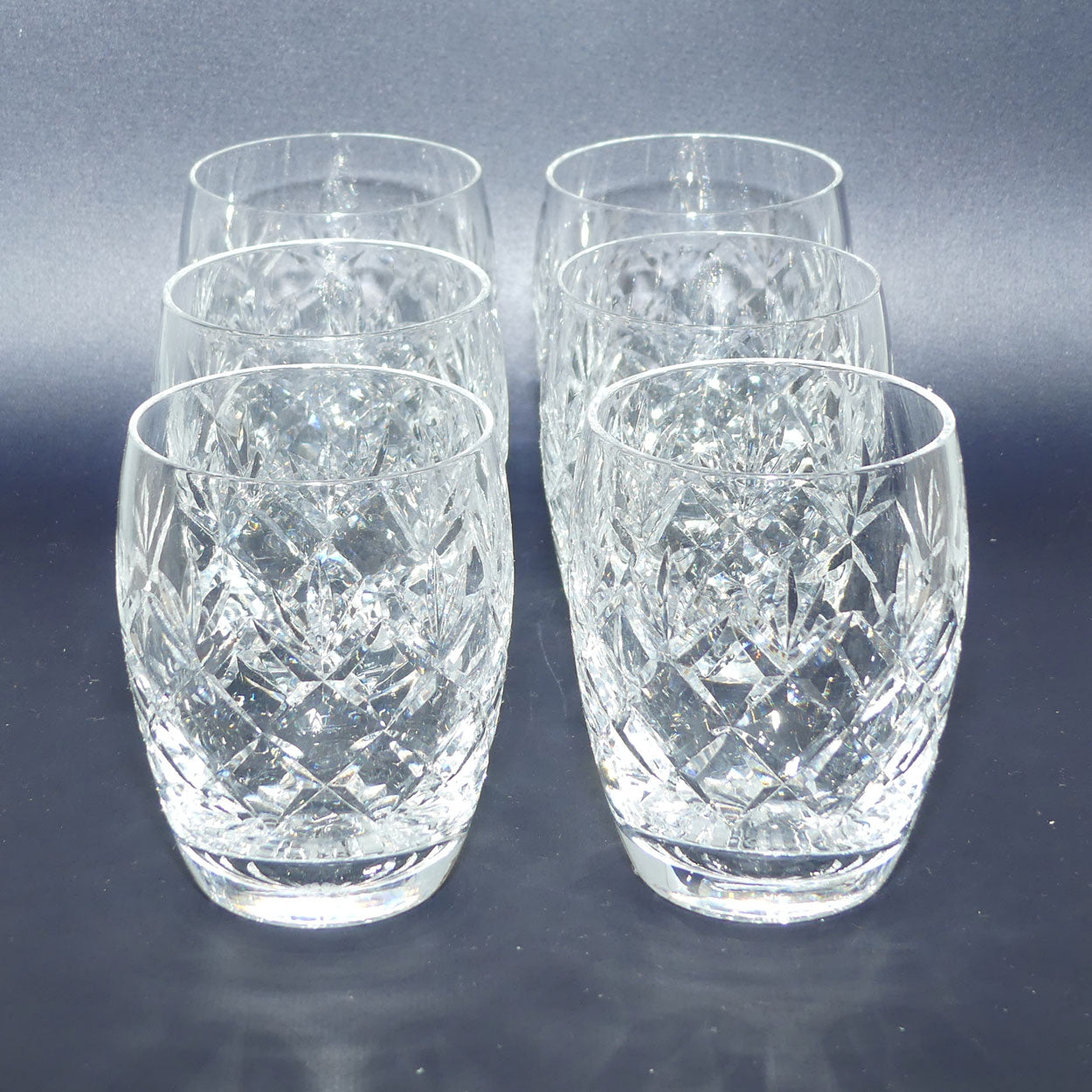Webb Corbett Crystal | Fancy Diamond Cut Water Jug and 6 Glasses set