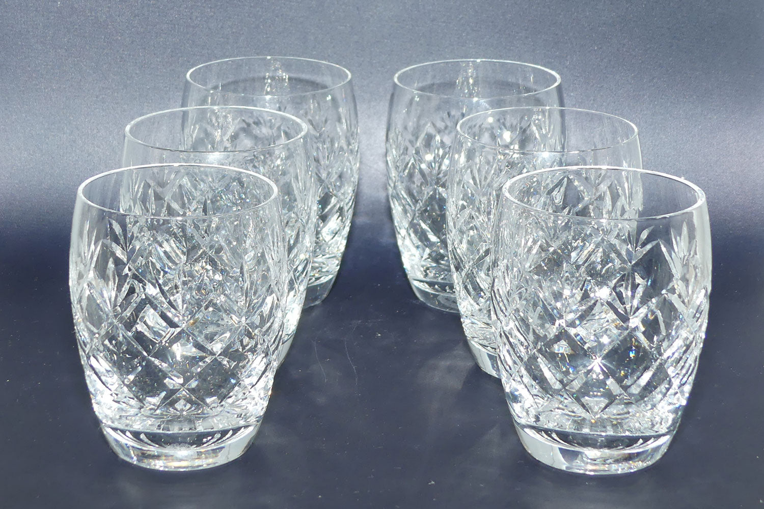 Webb Corbett Crystal | Fancy Diamond Cut Water Jug and 6 Glasses set