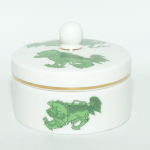 Wedgwood Bone China Chinese Tigers lidded trinket box