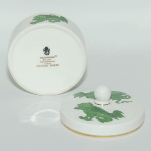 Wedgwood Bone China Chinese Tigers lidded trinket box