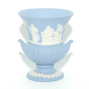 Wedgwood Jasper | White on Pale Blue | Maidens Campagna shape vase | #3