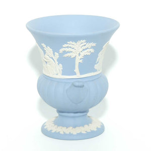 Wedgwood Jasper | White on Pale Blue | Maidens Campagna shape vase | #3