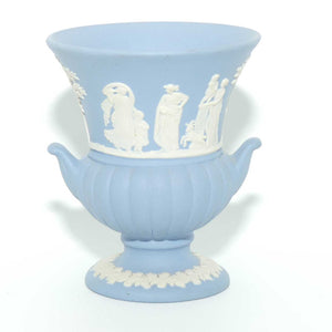 Wedgwood Jasper | White on Pale Blue | Maidens Campagna shape vase | #3