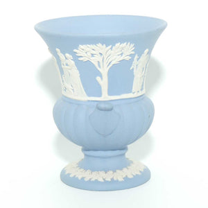 Wedgwood Jasper | White on Pale Blue | Maidens Campagna shape vase | #3