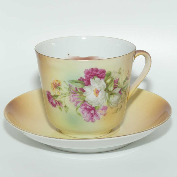 Wehinger & Co Austria Moustache cup and saucer | Floral Decorated | c.1905