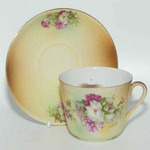 Wehinger & Co Austria Moustache cup and saucer | Floral Decorated | c.1905