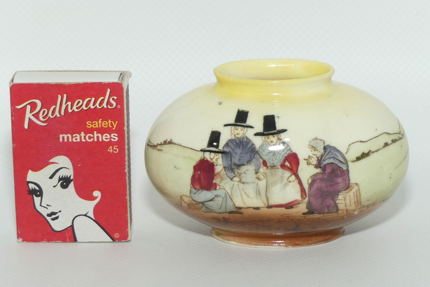 Royal Doulton Welsh miniature egg shape vase | #2