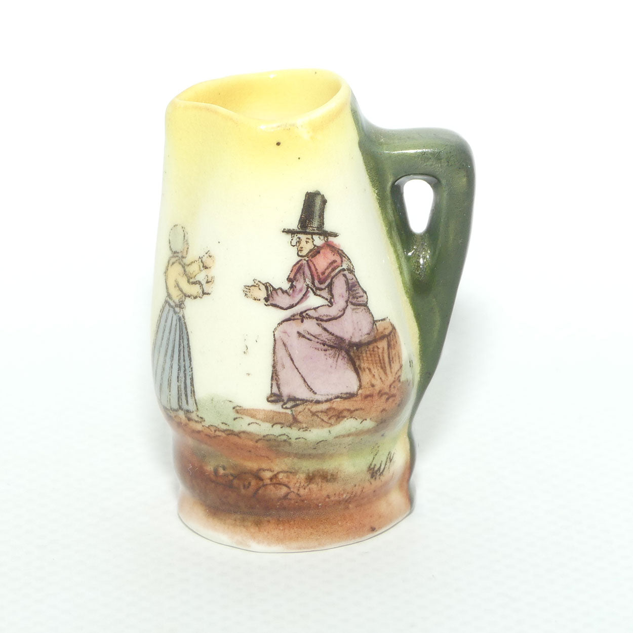 Royal Doulton Welsh miniature jug | Woman with Child | Both with Arms Out