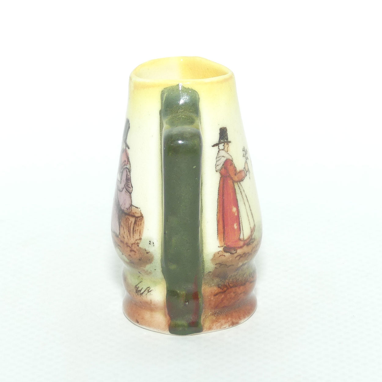 Royal Doulton Welsh miniature jug | Woman with Child | Both with Arms Out