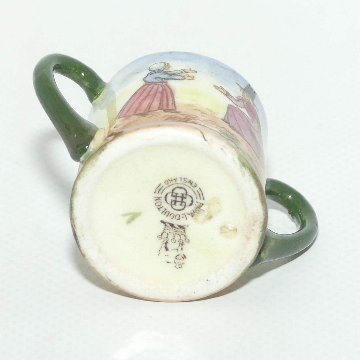 Royal Doulton Welsh miniature twin handle loving cup