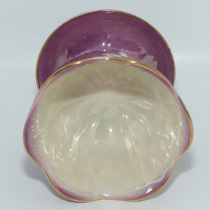 Wembley Pottery | Harlequin Lustre Comport | Grape