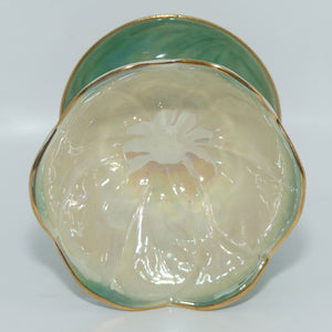 Wembley Pottery | Harlequin Lustre Comport | Mint Green