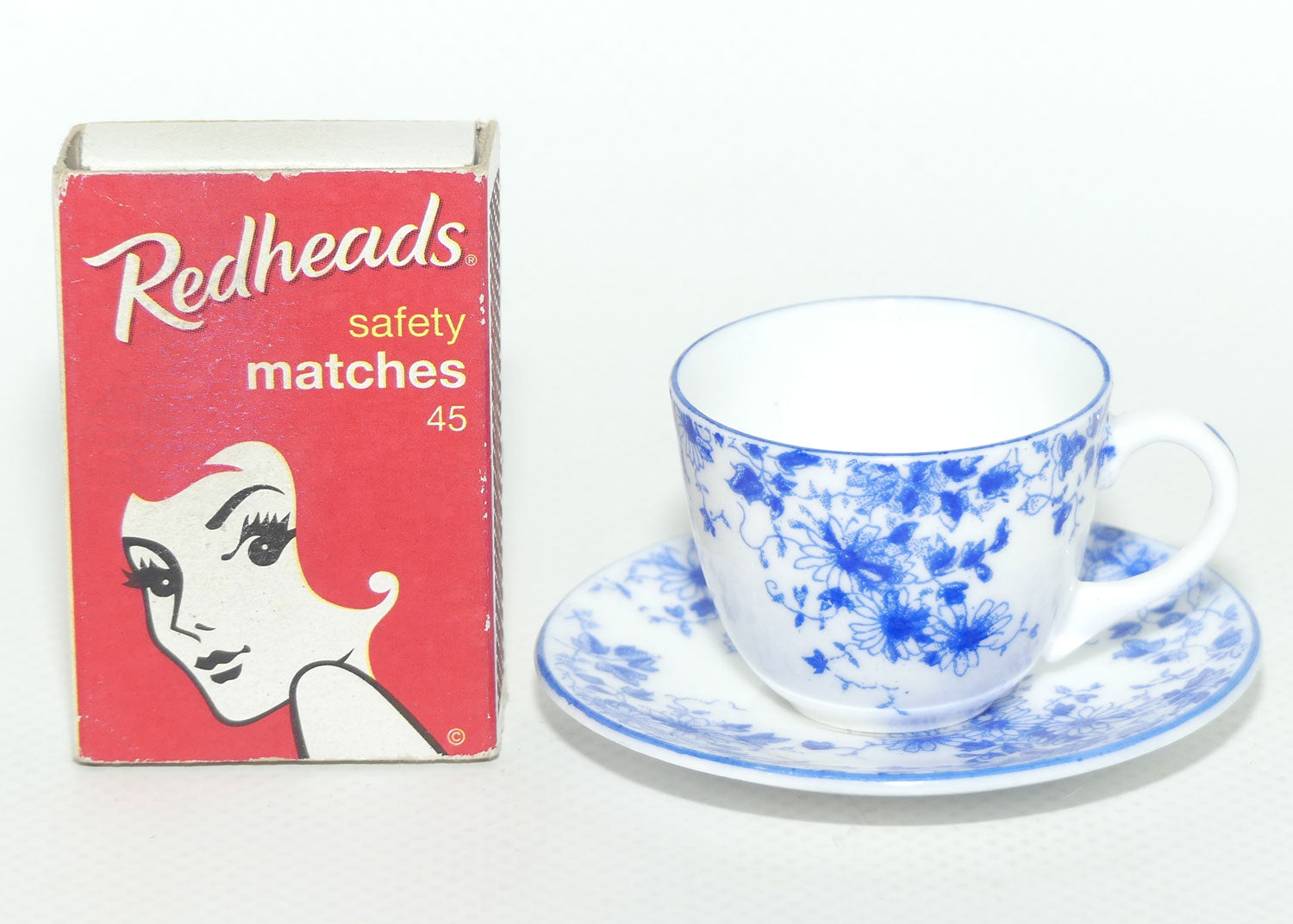 Shelley Westminster shape miniature Dainty Blue duo