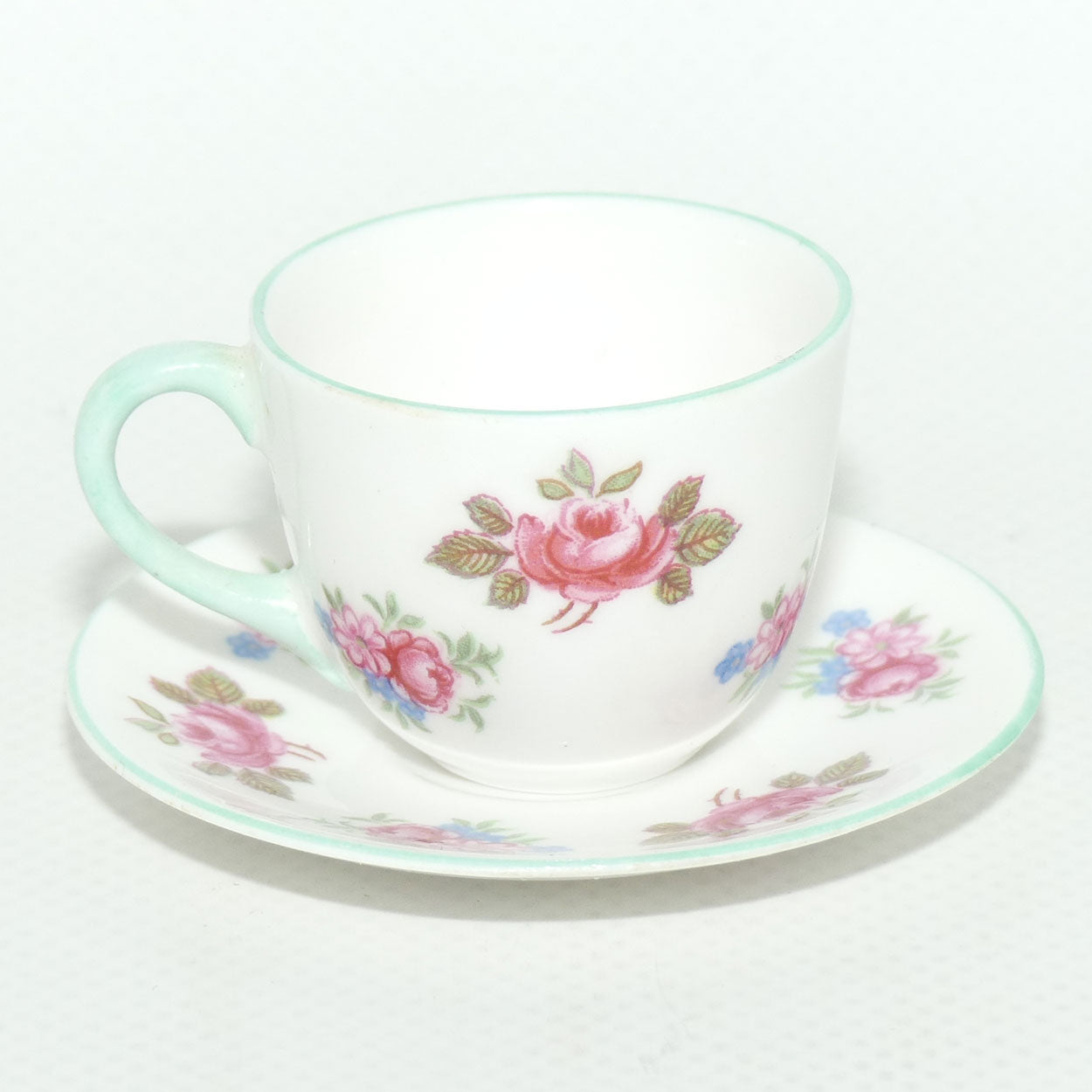 Shelley Westminster shape miniature Rosebud duo