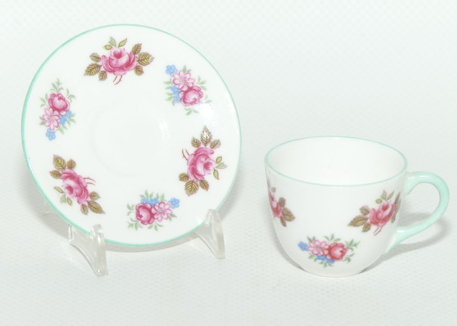Shelley Westminster shape miniature Rosebud duo
