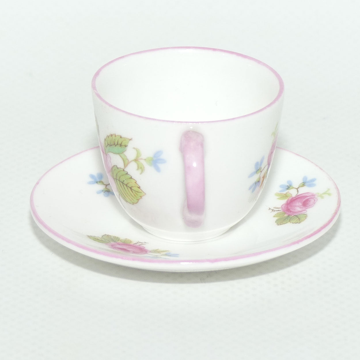 Shelley Westminster shape miniature Rose and Red Daisy duo