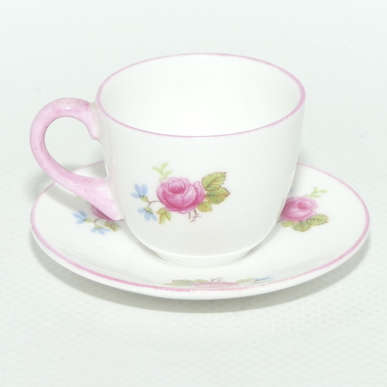 Shelley Westminster shape miniature Rose and Red Daisy duo