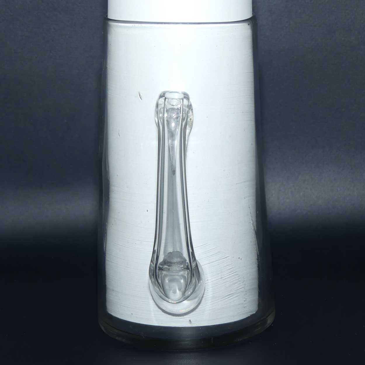 Victorian era Wheel Cut clear glass water jug