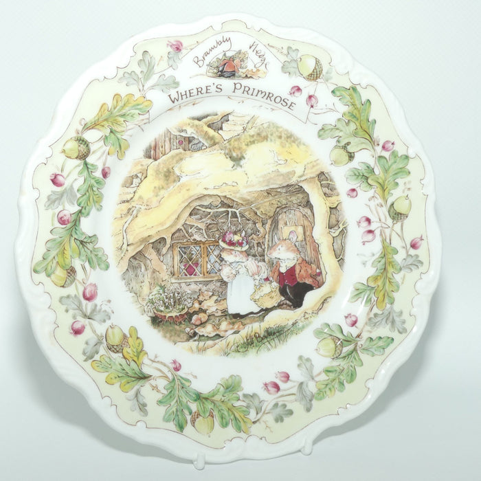 Royal Doulton Brambly Hedge Giftware | Primrose's Adventure series | Where's Primrose? plate | 21cm