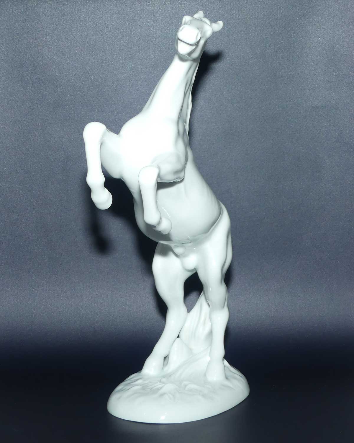 Royal Dux Bohemia Rearing Horse | White