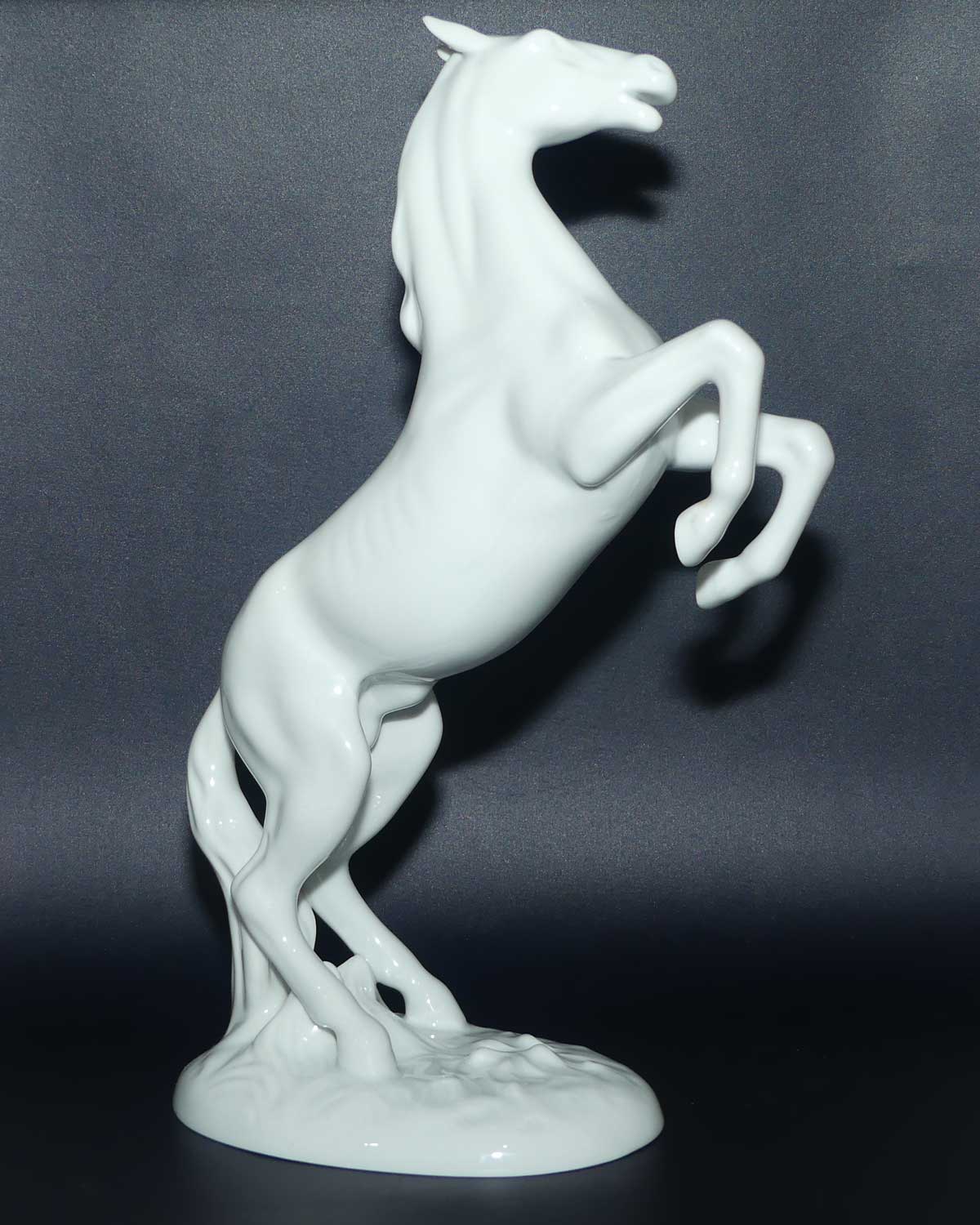 Royal Dux Bohemia Rearing Horse | White
