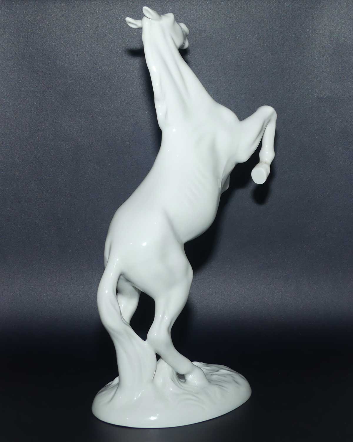 Royal Dux Bohemia Rearing Horse | White